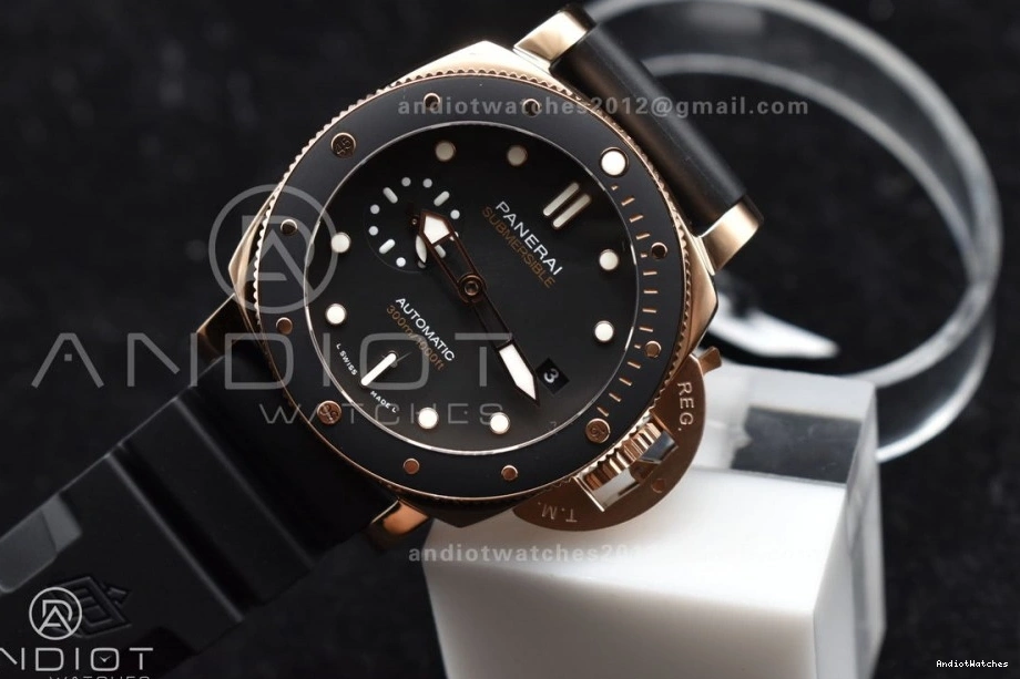 WrinkleFree 992 Best 42mm Dial P PAM2164 Rubber Black VSF Strap on Edition Submersible Black 0422